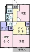 シャルマン桜Cの間取り画像
