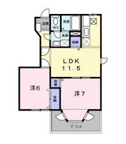 クレスト－ル Dの間取り画像