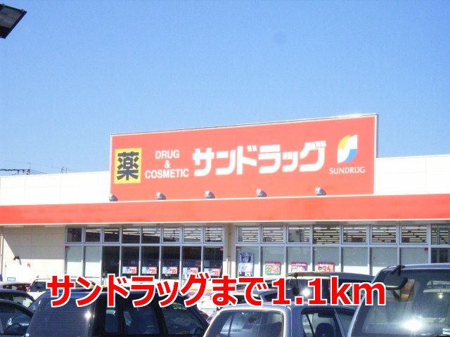 近くのサンドラッグまで1,100m（徒歩14分）