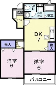 グランドゥールこだまⅥの間取り画像