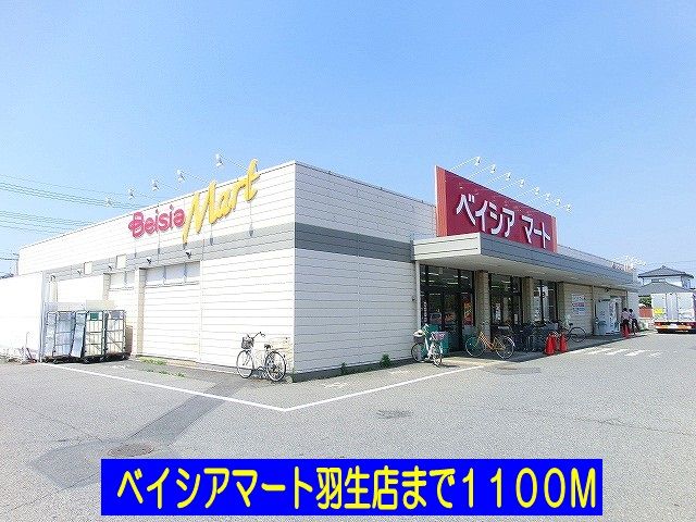 近くのベイシアマート羽生店まで1,100m（徒歩14分）