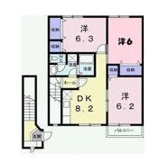 メープル焼山 Cの間取り画像