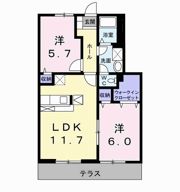 アルカディアBの間取り画像