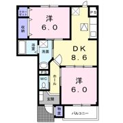 エヴァーグリーン Aの間取り画像