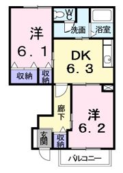 ソレアードBの間取り画像