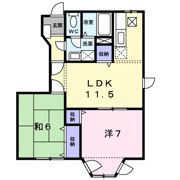 アンソレイエメゾン一号館の間取り画像