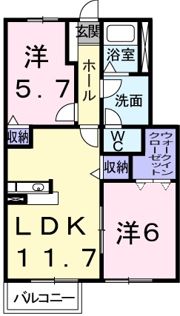 キャッスルハイツ C棟の間取り画像