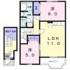 シェヌ みのわ 東の間取り画像