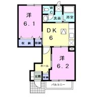 ラフィネシャトレーⅡ番館Bの間取り画像