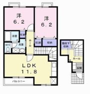 ラフィネシャトレーⅡ番館Bの間取り画像