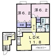 ラフィネシャトレーⅡ番館Bの間取り画像