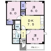 ドムスサンセールⅢBの間取り画像