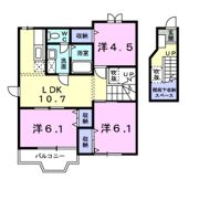 プリムヴェールⅡの間取り画像