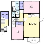 パレス メリディアンBの間取り画像