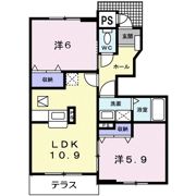 ウイングス f2の間取り画像