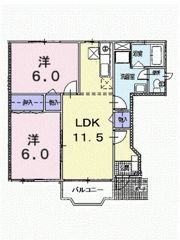 クレストールナナBの間取り画像