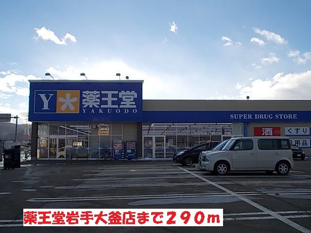 近くの薬王堂岩手大釜店まで290m（徒歩4分）