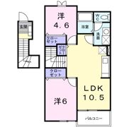 ロンジェヴィテ東沖 Bの間取り画像