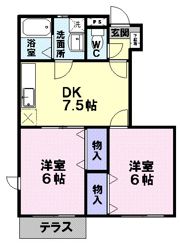 ノースリバー Aの間取り画像