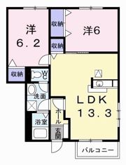 パルシモン Ⅰの間取り画像