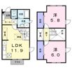 アンセートル城屋敷 Bの間取り画像