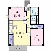 エスポワールエスト田中Bの間取り画像