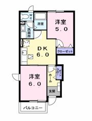 リバーストーン Aの間取り画像