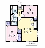 ロイヤルパークAの間取り画像