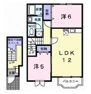 サンパティークK Aの間取り画像