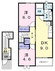 エルグランディ西尾 Bの間取り画像