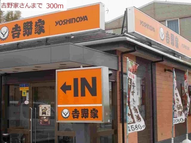 近くの吉野家まで300m(徒歩4分)