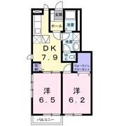 アンソレイエⅡの間取り画像