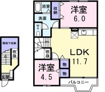 ヴィラフューゲルⅡの間取り画像