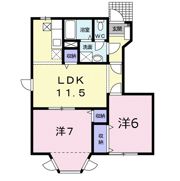 プラティ－ヌK．Cの間取り画像