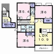 バーシア名賀の間取り画像
