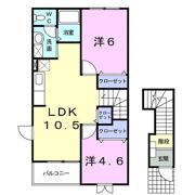 ノヴェル Bの間取り画像