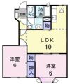 コンフォート朱雀Eの間取り画像