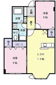 スカイハイツ大針 Aの間取り画像