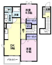 オルテンシア Bの間取り画像