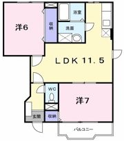 ツイン コンフォ－トBの間取り画像