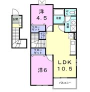 メゾンかつまた 西棟の間取り画像