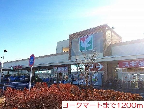 近くのヨークマートまで1,200m（徒歩15分）
