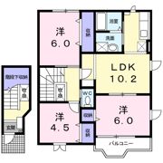 クレストールカサハラBの間取り画像