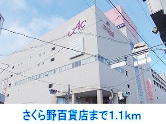 近くのスーパーまで1,100m（徒歩14分）