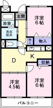 ブランドール板原の間取り画像