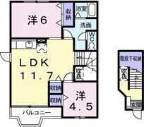 コーポ石川 Cの間取り画像