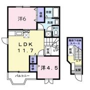コーポ石川 Dの間取り画像