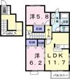 サンビレッジ オノAの間取り画像