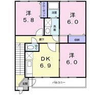 パストラル北上Ⅱの間取り画像