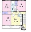 パストラル北上Ⅱの間取り画像